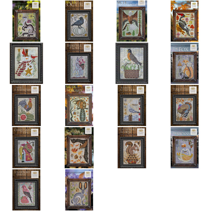 Embroidery Cross Stitch Patterns - Small Farm Animals - Bats in