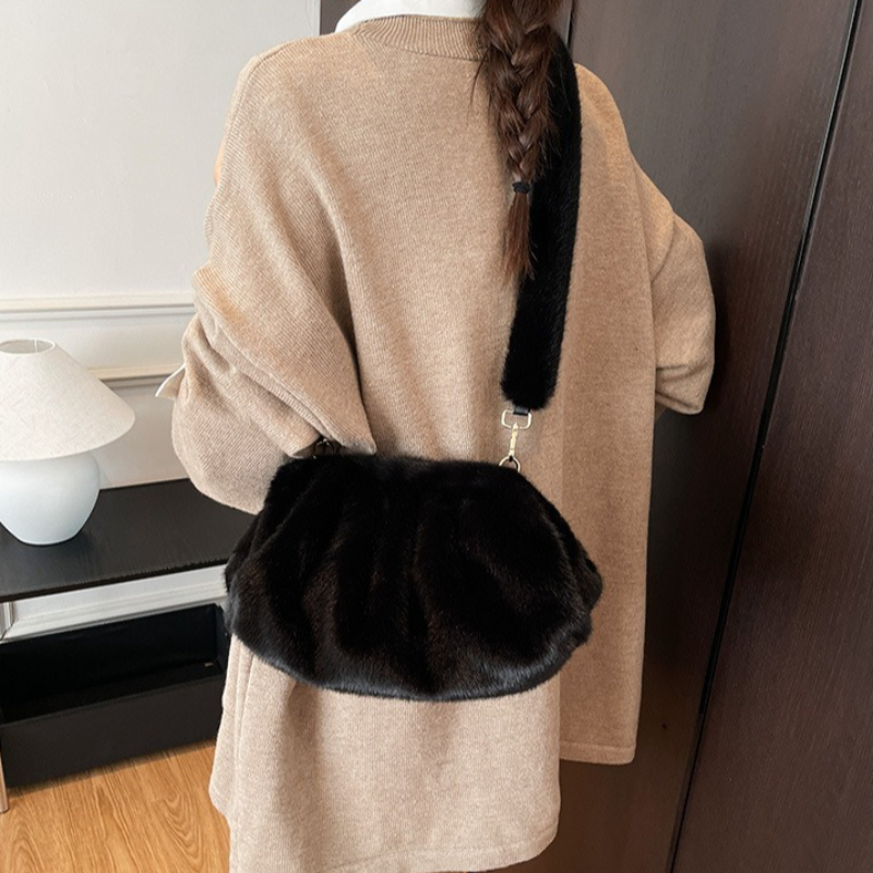 Embroidery Motif - Winter Texture Simple Crossbody Bags Faux