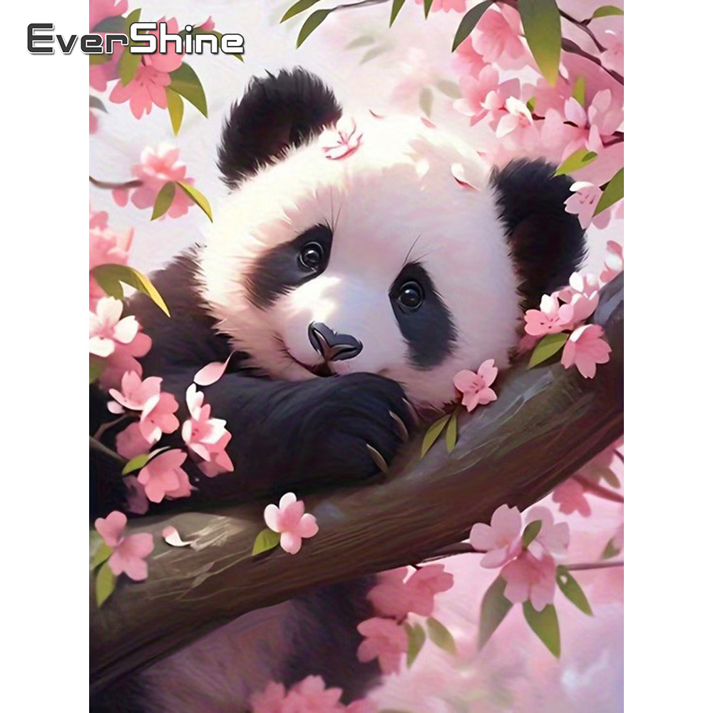 Embroidery Cross Stitch Patterns - Evershine Animal Diamond Mosaic Panda Cross
