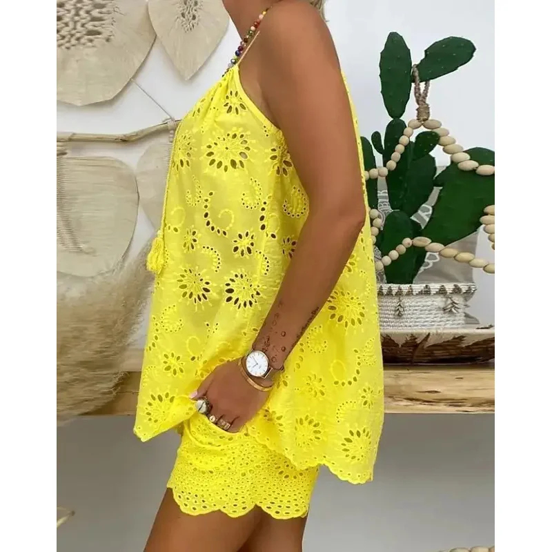 Embroidery Eyelet - 2026 New Two Piece Sets Women