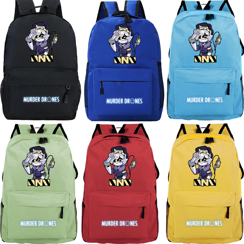 Embroidery Letter N - Murder Drones N Anime Backpack Lightweight