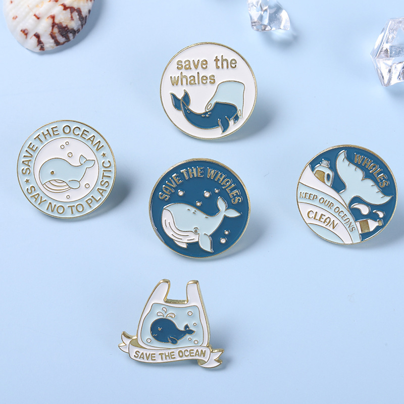 Embroidery Whale - Cute Cartoon Whale Brooch Pins Save