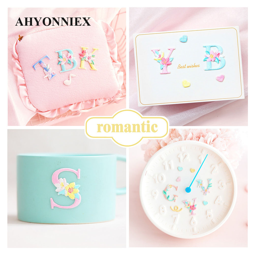 1 Piece Flower English Letters - огляд і ціна Embroidery Letter N
