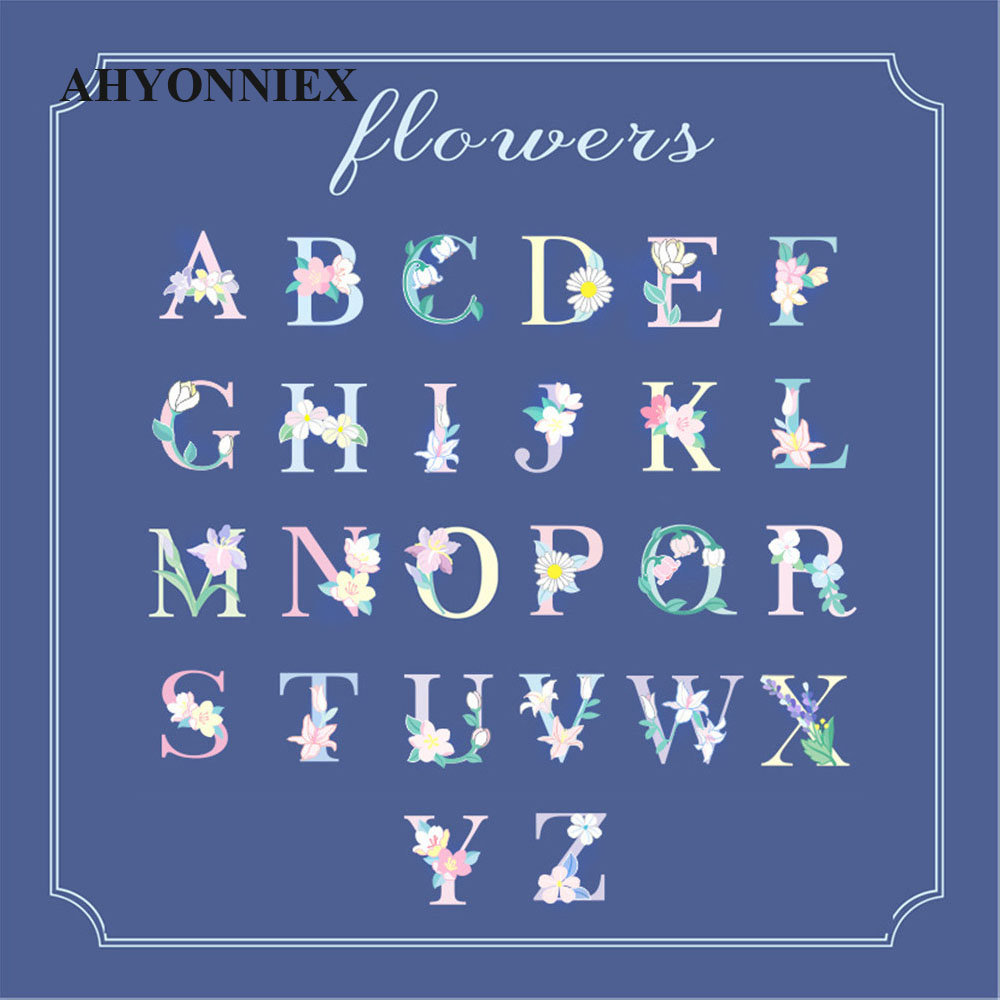 1 Piece Flower English Letters - огляд і ціна Embroidery Letter N