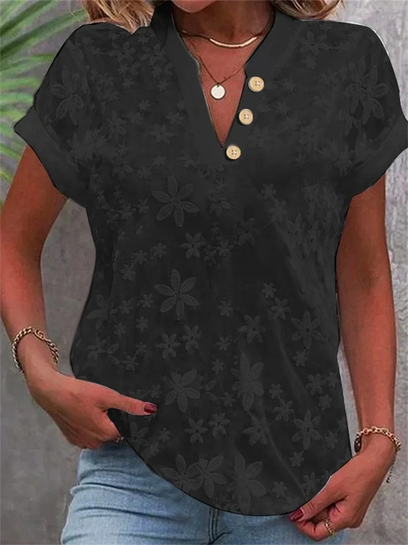 Summer Women White Floral Embr - огляд і ціна Embroidery Blouse