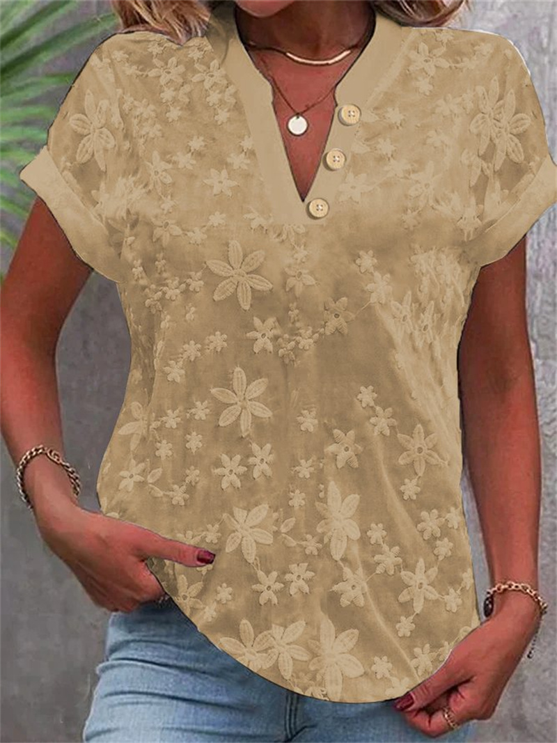 Summer Women White Floral Embr - огляд і ціна Embroidery Blouse