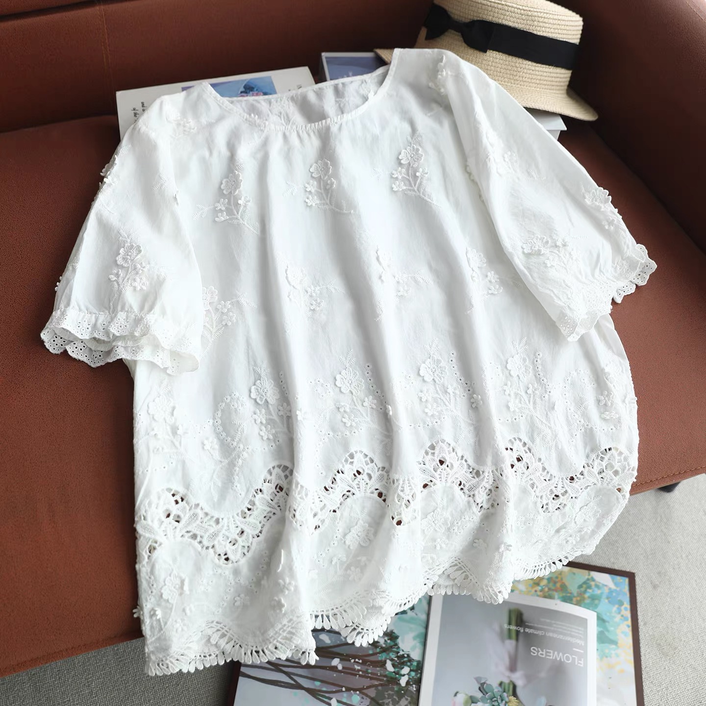 2026 Women Vintage White Cotto - огляд і ціна Embroidery Eyelet