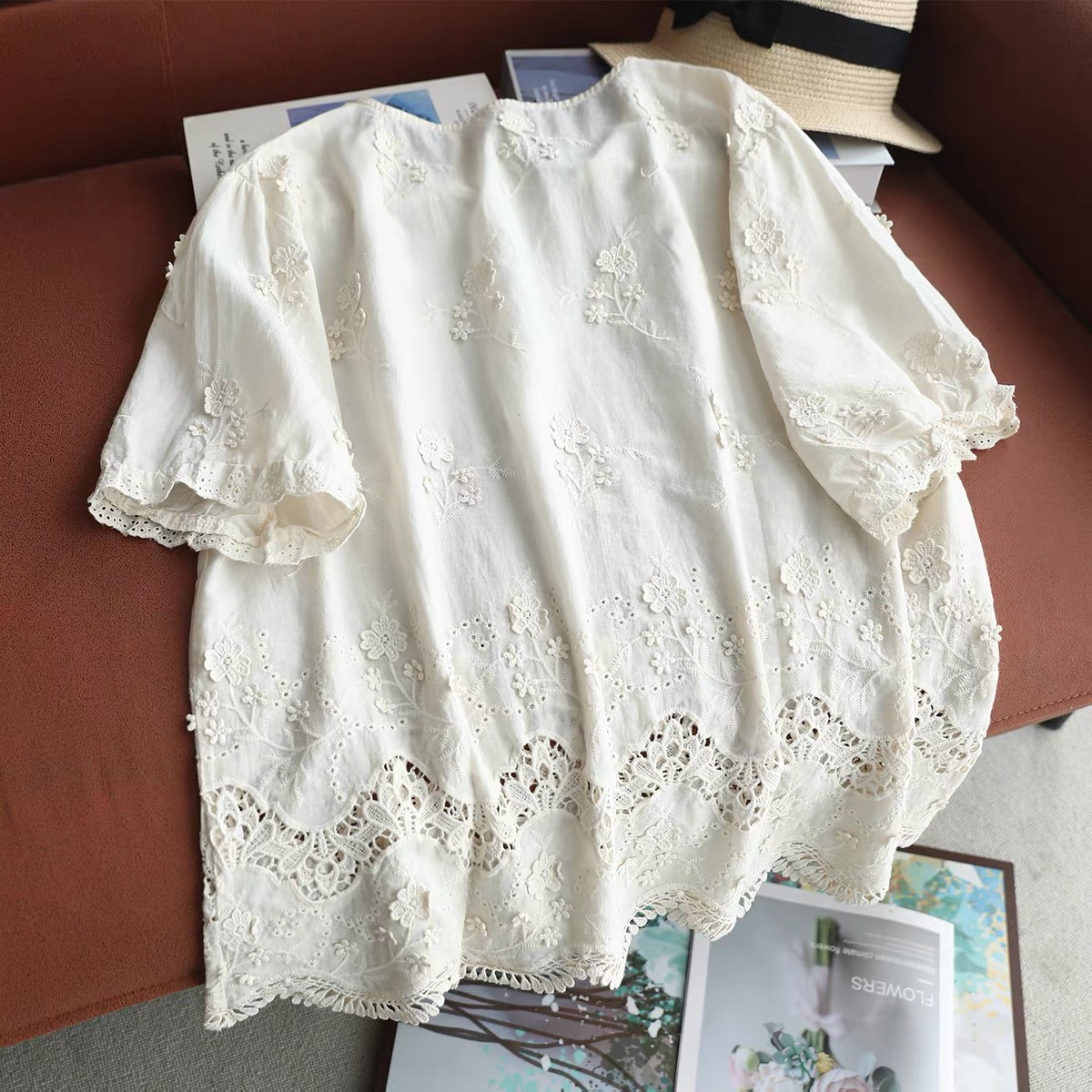 2026 Women Vintage White Cotto - огляд і ціна Embroidery Eyelet