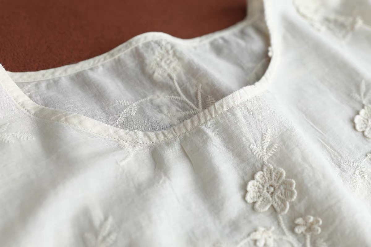 2026 Women Vintage White Cotto - огляд і ціна Embroidery Eyelet