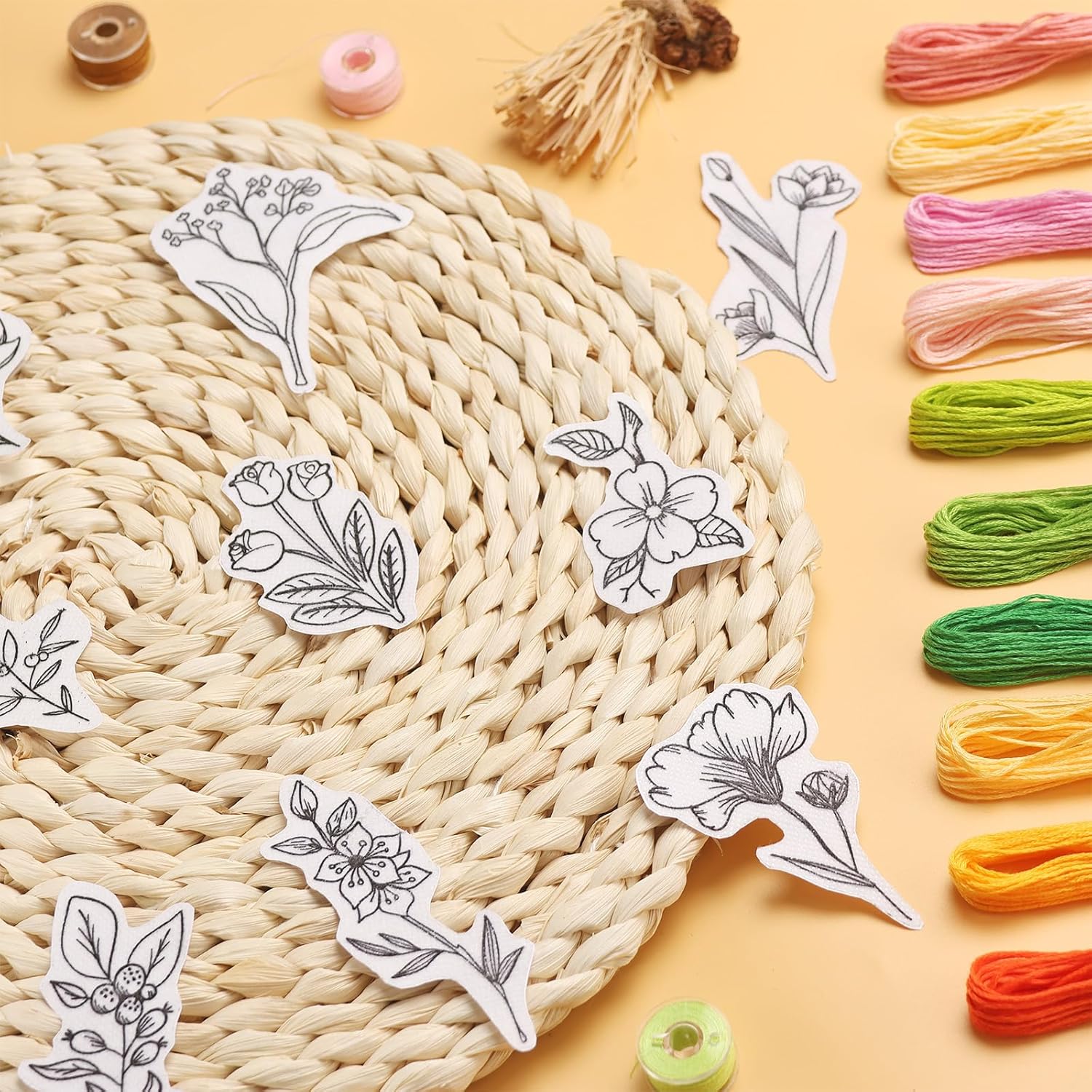 50Pcs Water Soluble Embroidery - огляд і ціна Embroidery Motif