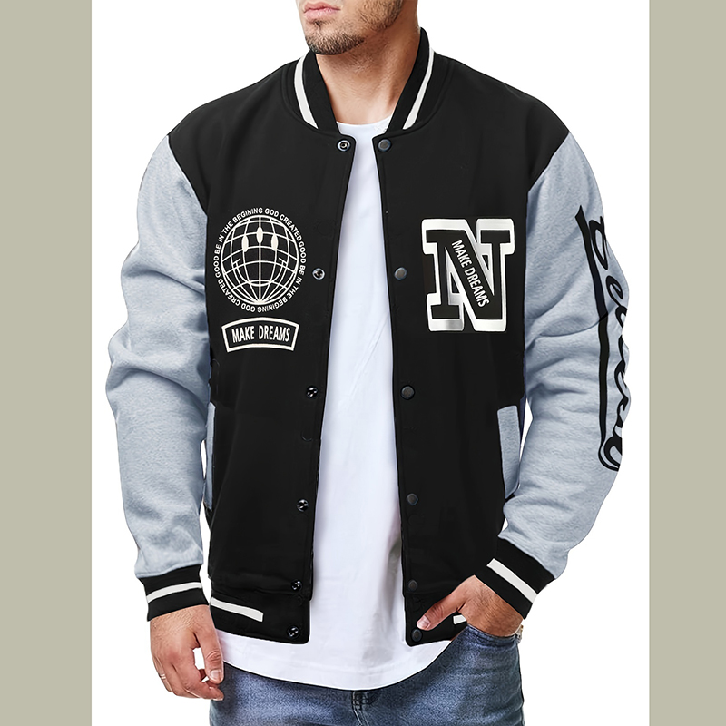 Letter N Baseball Jersey Jacke - огляд і ціна Embroidery Letter N