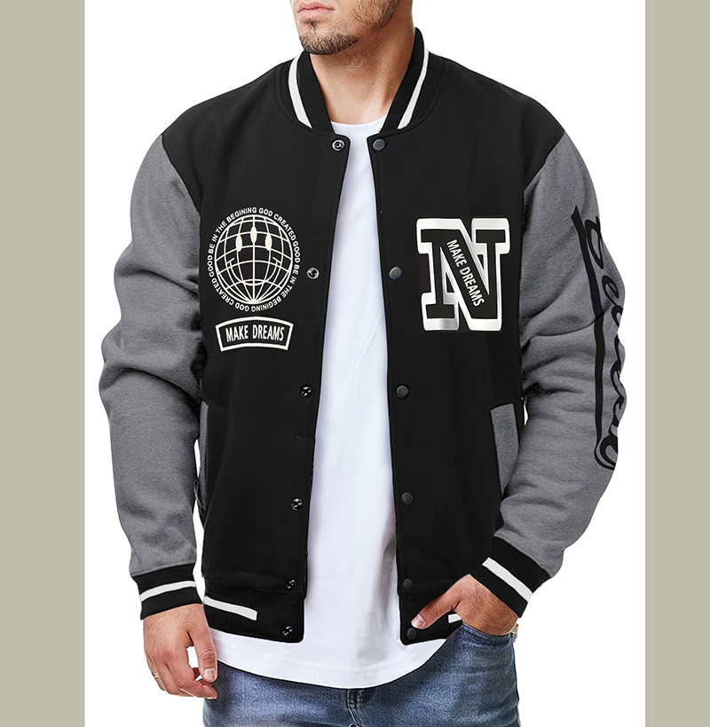 Letter N Baseball Jersey Jacke - огляд і ціна Embroidery Letter N