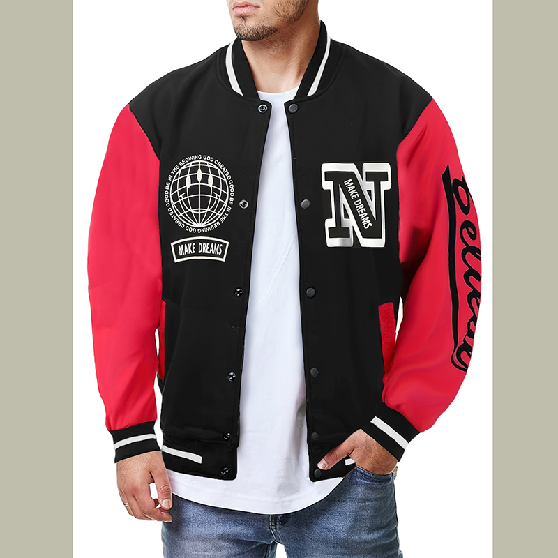 Letter N Baseball Jersey Jacke - огляд і ціна Embroidery Letter N