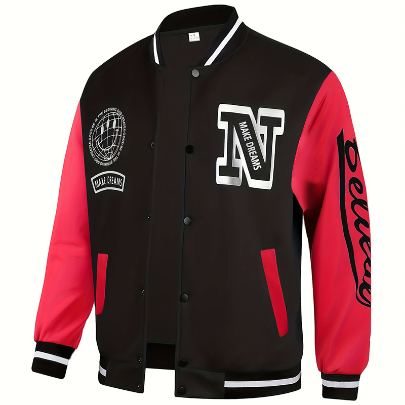 Letter N Baseball Jersey Jacke - огляд і ціна Embroidery Letter N