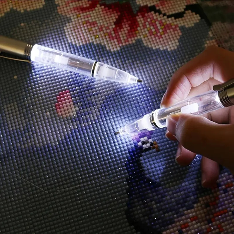 LED Light Diamond Painting Pen - огляд і ціна Embroidery Artwork