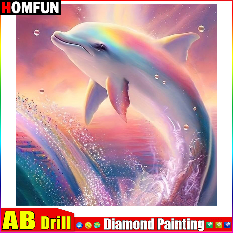 HOMFUN AB Full Diamond Embroid - огляд і ціна Embroidery Roll Pattern