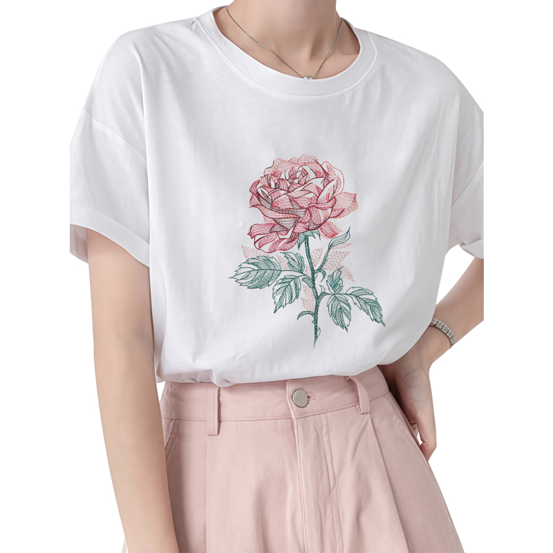 22cm Rose Heat Transfer Printi - огляд і ціна Embroidery Effect Canva