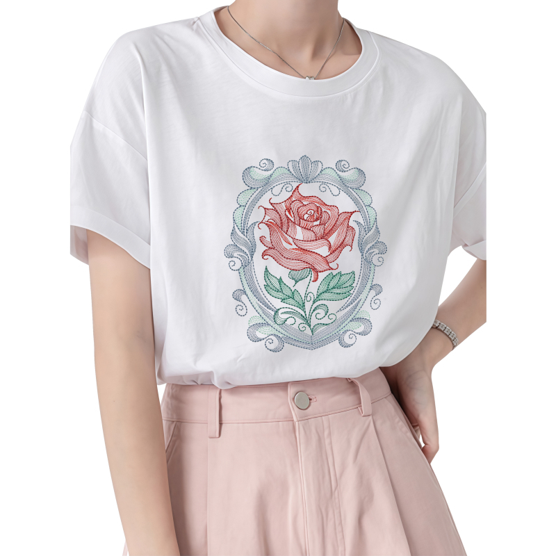 22cm Rose Heat Transfer Printi - огляд і ціна Embroidery Effect Canva