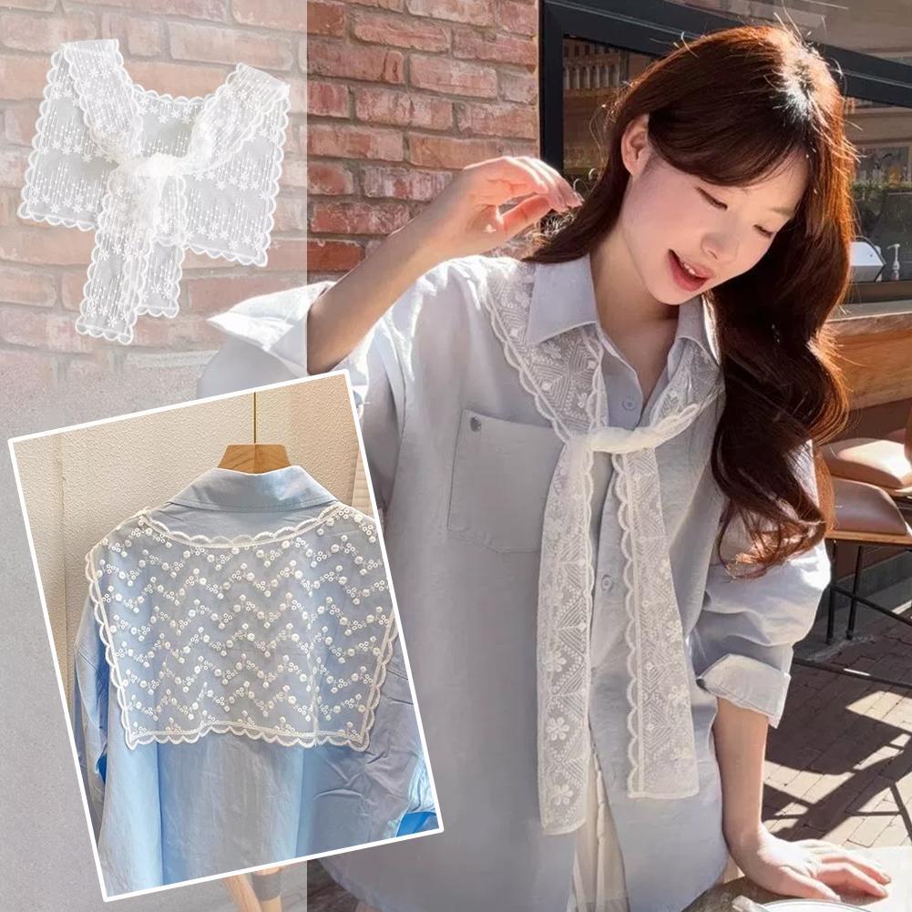 French Lace Shawl Scarf for Wo - огляд і ціна Embroidery Blouse