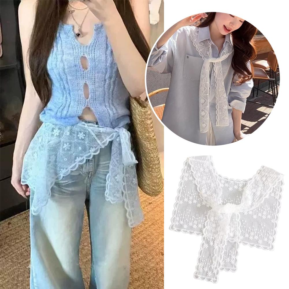 French Lace Shawl Scarf for Wo - огляд і ціна Embroidery Blouse