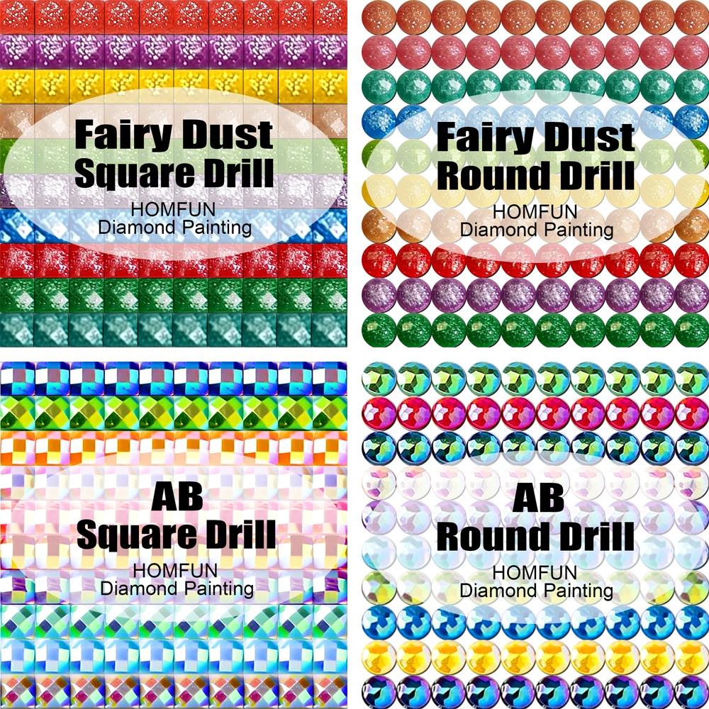 HOMFUN Fairy Dust AB Full Diam - огляд і ціна Embroidery Roll Pattern