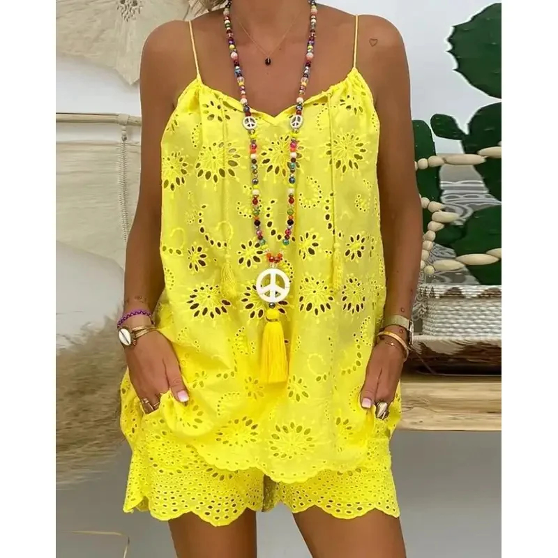 2026 New Two Piece Sets Women  - огляд і ціна Embroidery Eyelet