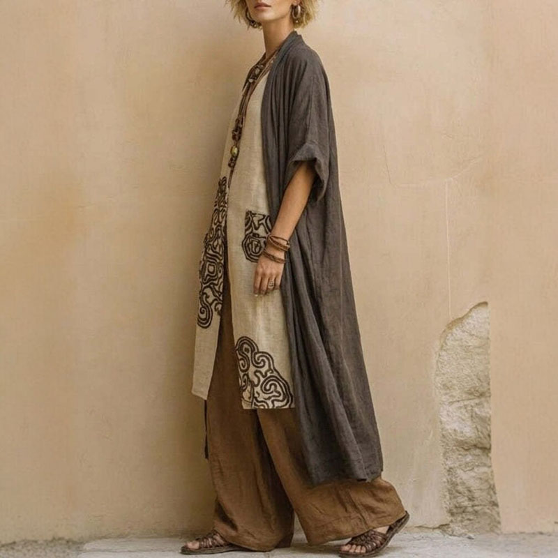 Boho Open Front Kimono Geometr - огляд і ціна Embroidery Class