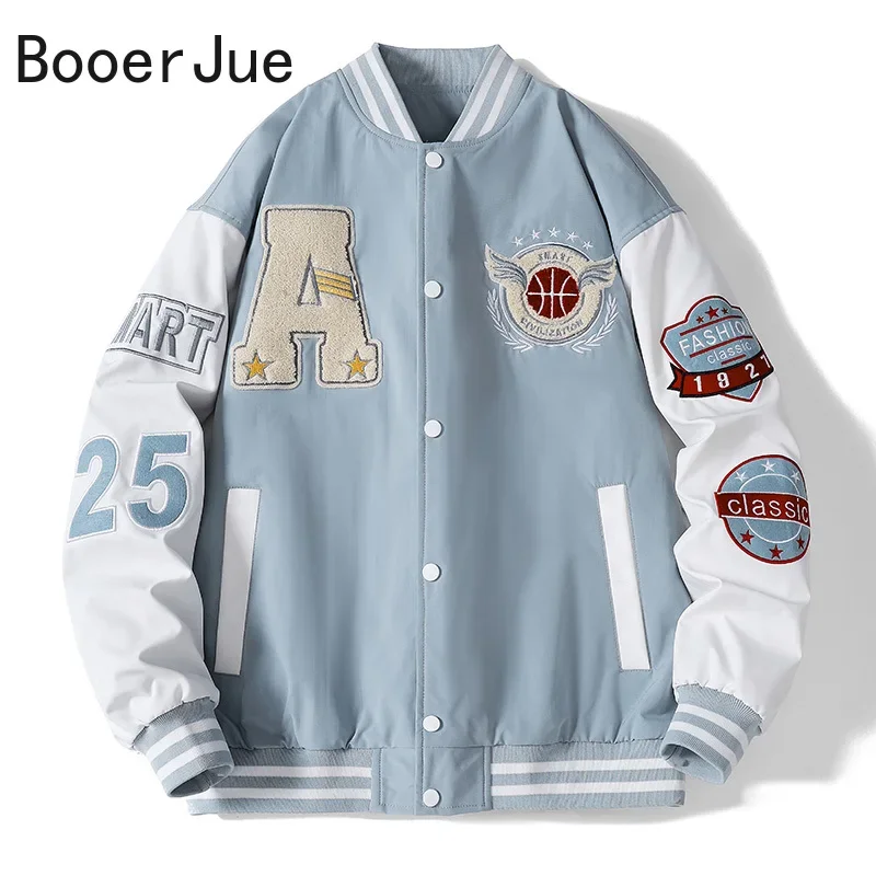 Varsity Baseball Bomber Jacket - огляд і ціна Embroidery Letter N