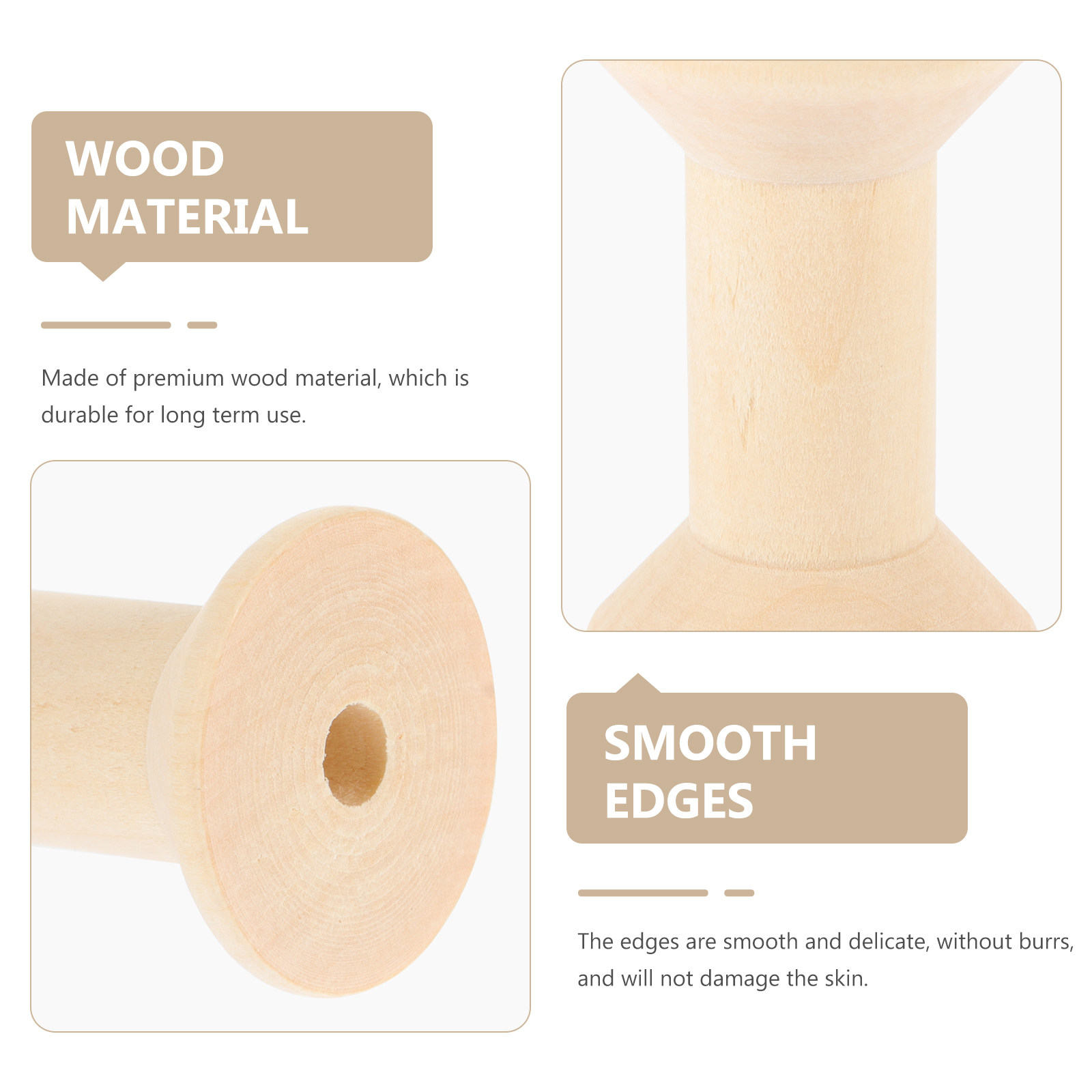 5Pcs Wooden Bobbins Smooth Pol - огляд і ціна Embroidery Thread Yarn