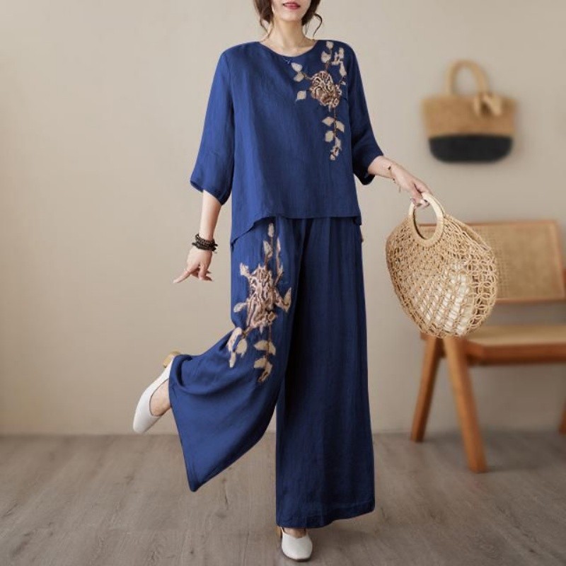Linen Cotton Two Piece Set Wom - огляд і ціна Embroidery Class