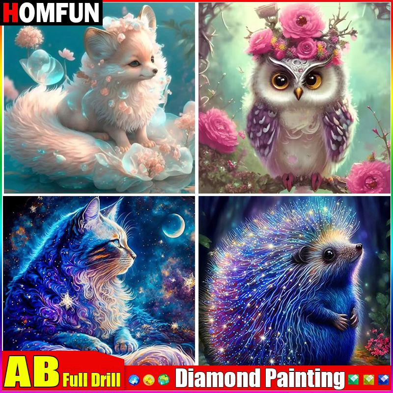 HOMFUN AB Full Diamond Embroid - огляд і ціна Embroidery Cross Stitch Patterns
