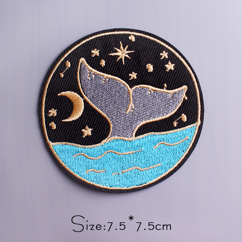 Embroidery Patch Whale Wave Em - огляд і ціна Embroidery Whale