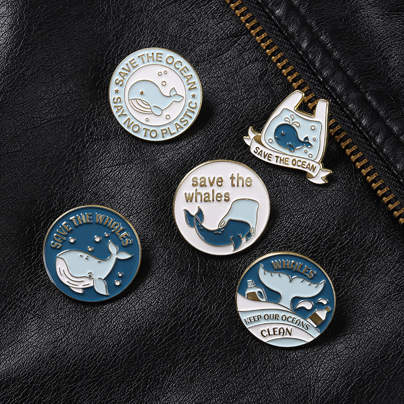 Cute Cartoon Whale Brooch Pins - огляд і ціна Embroidery Whale