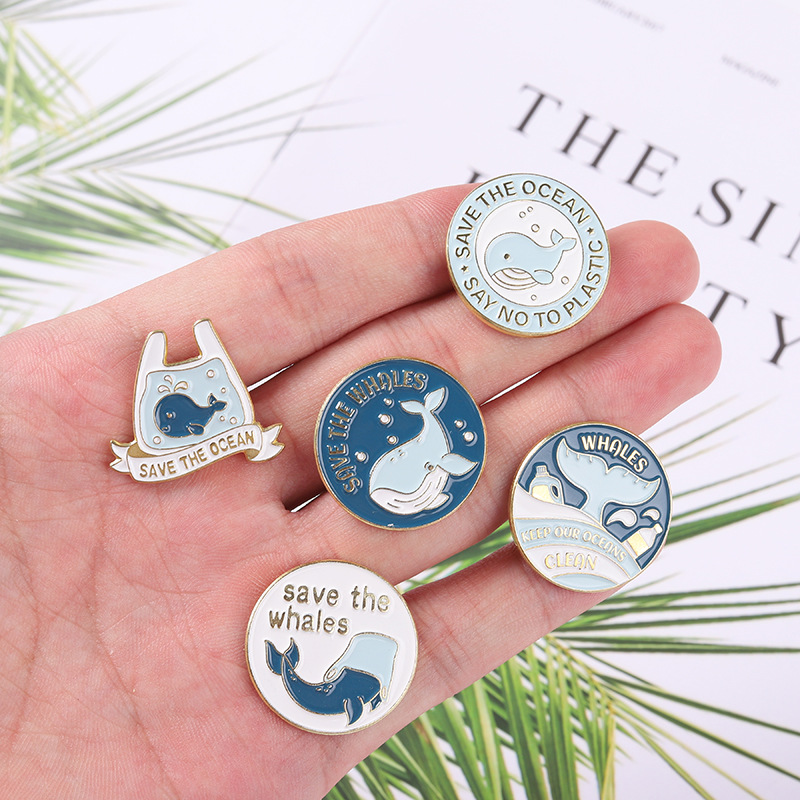 Cute Cartoon Whale Brooch Pins - огляд і ціна Embroidery Whale