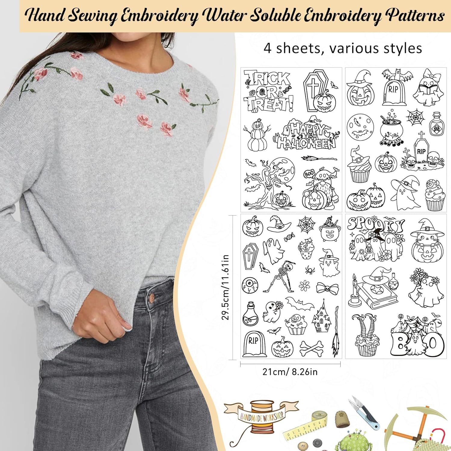 Water Soluble Stabilizer Embro - огляд і ціна Embroidery Roll Pattern