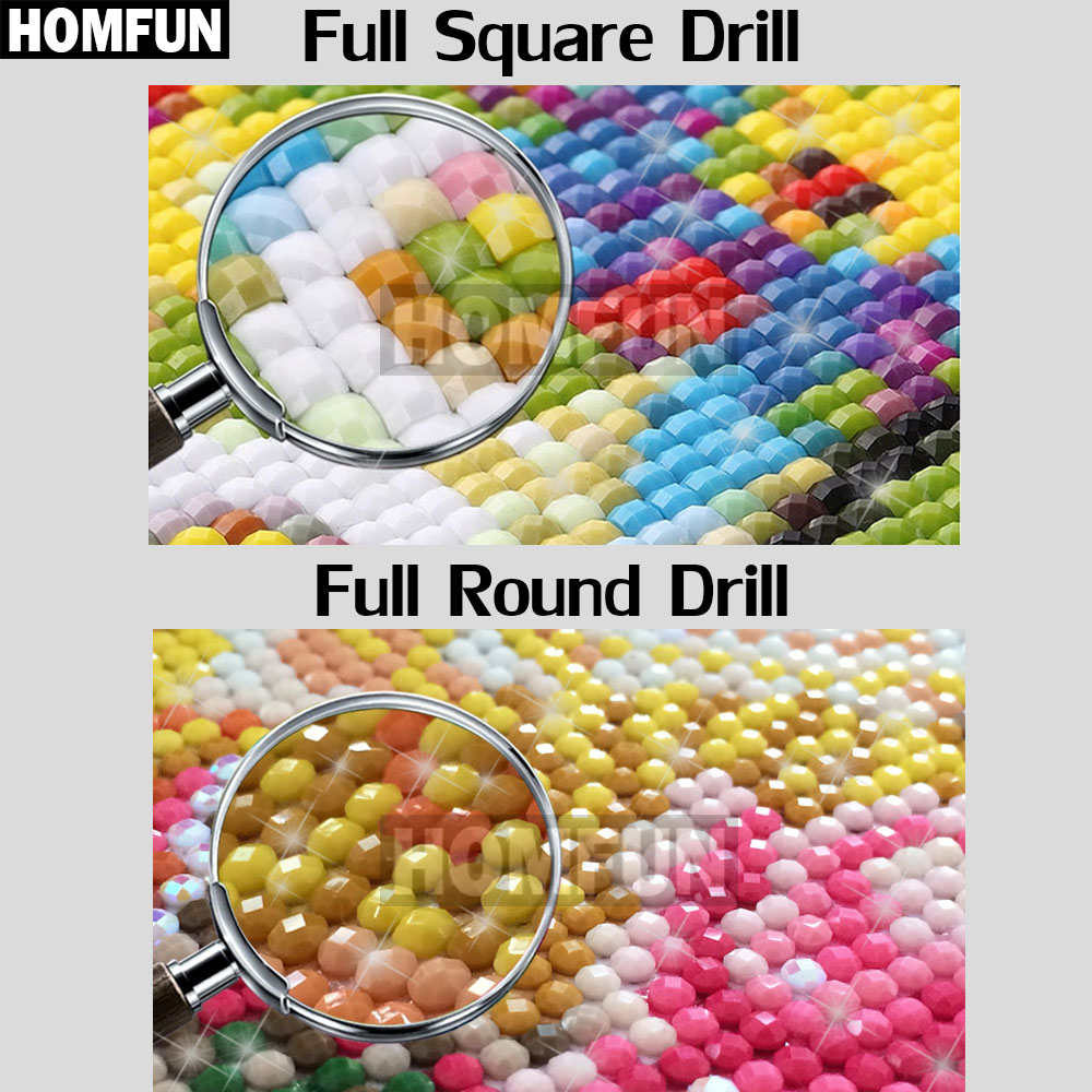 HOMFUN 5D Diamond Pattern Rhin - огляд і ціна Embroidery Roll Pattern