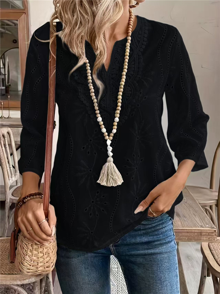 Women's White Shirt Summer Top - огляд і ціна Embroidery Blouse