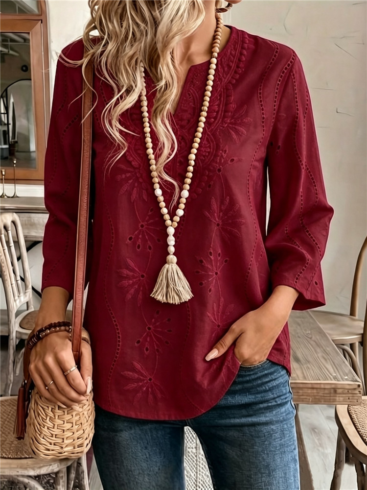 Women's White Shirt Summer Top - огляд і ціна Embroidery Blouse
